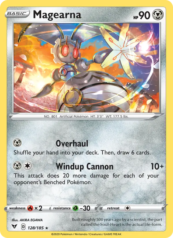 Magearna Holo Rare Pokemon card #128 from Vivid Voltage