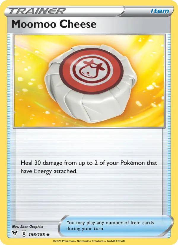 Moomoo Cheese Uncommon Pokemon card #156 from Vivid Voltage