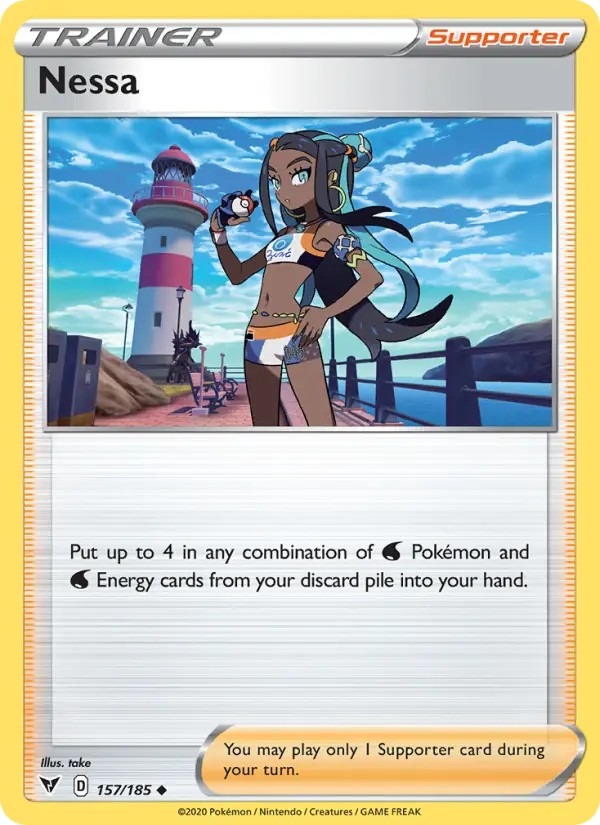 Nessa Uncommon Pokemon card #157 from Vivid Voltage