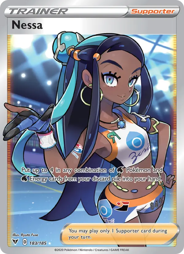 Nessa Ultra Rare Pokemon card #183 from Vivid Voltage