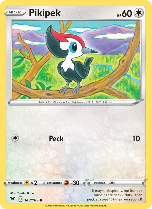 Pikipek Pokemon card artwork
