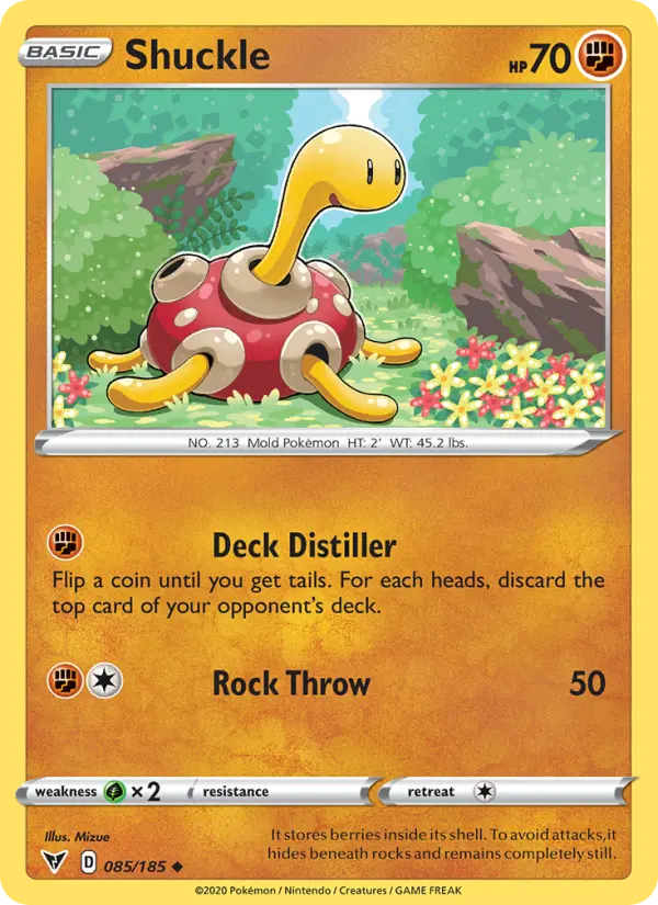 Shuckle Uncommon Pokemon card #85 from Vivid Voltage