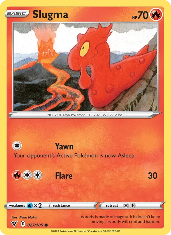 Slugma Common Pokemon card #27 from Vivid Voltage