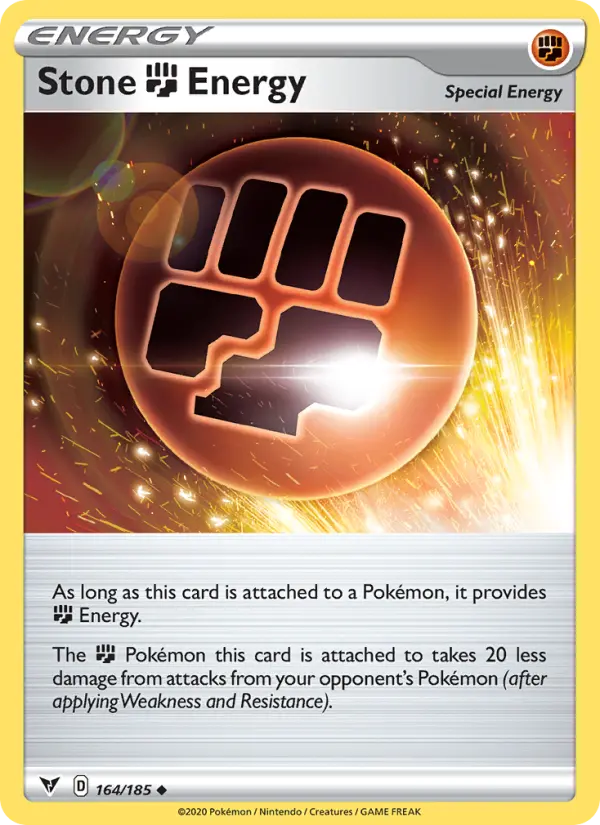 Stone Fighting Energy Uncommon Pokemon card #164 from Vivid Voltage