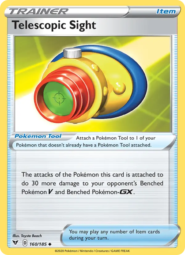 Telescopic Sight Uncommon Pokemon card #160 from Vivid Voltage