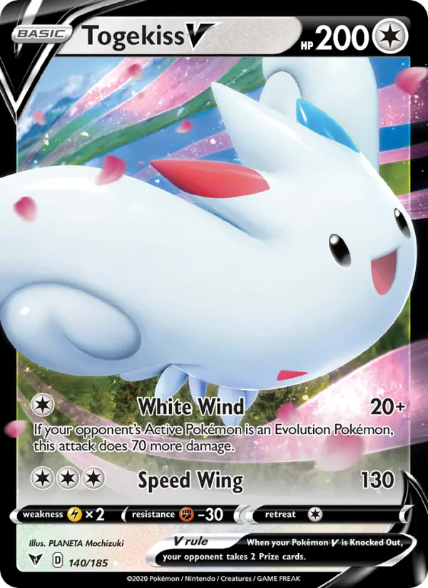 Togekiss V Holo Rare V Pokemon card #140 from Vivid Voltage
