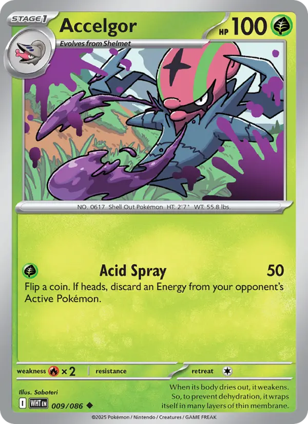 Accelgor Pokemon card artwork