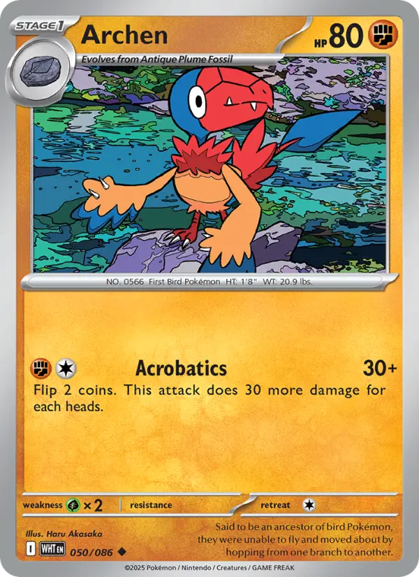 Archen Pokemon card artwork