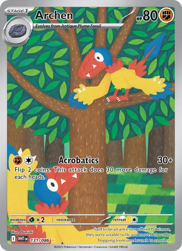 Archen Illustration rare Pokemon card #131 from White Flare