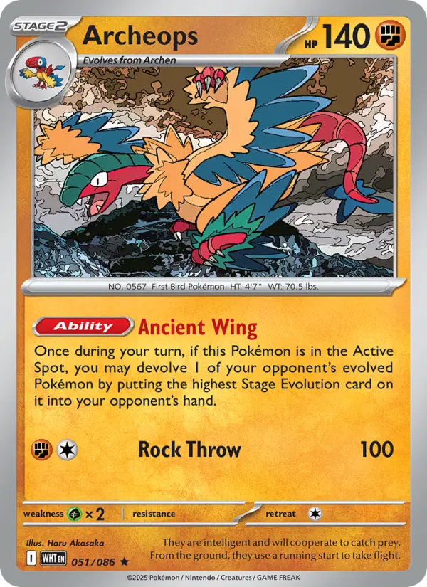 Archeops Pokemon card artwork