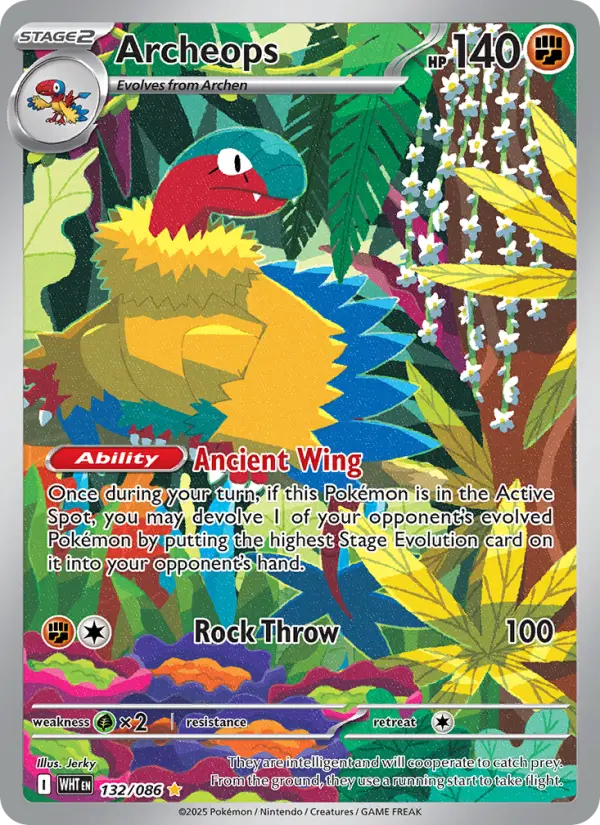 Archeops Illustration rare Pokemon card #132 from White Flare