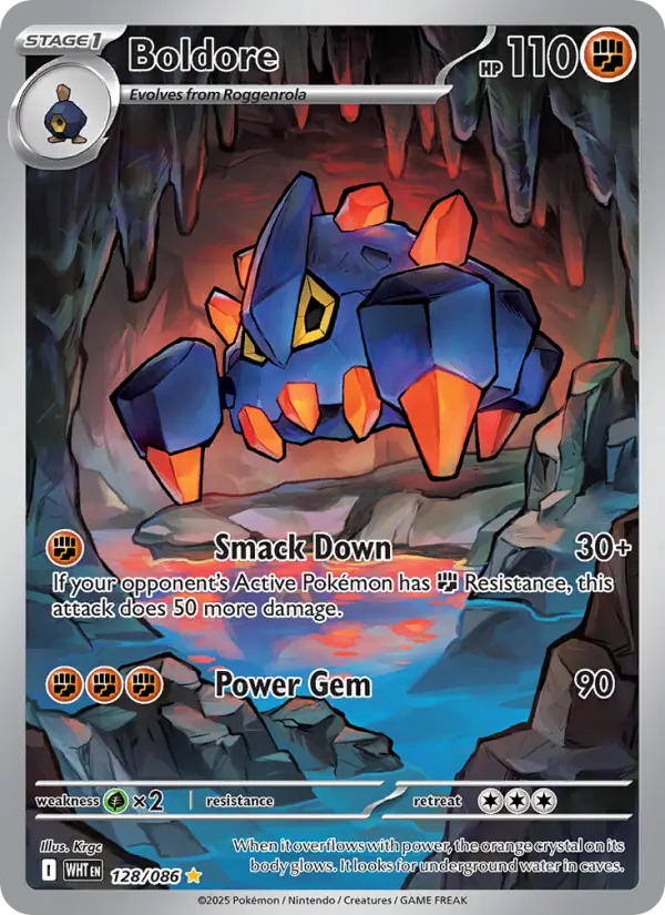 Boldore Illustration rare Pokemon card #128 from White Flare