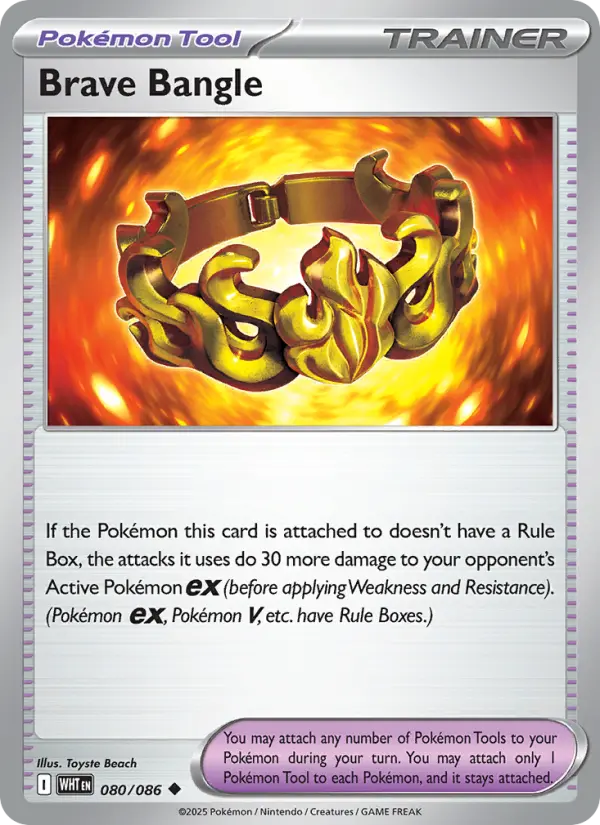 Brave Bangle Uncommon Pokemon card #080 from White Flare