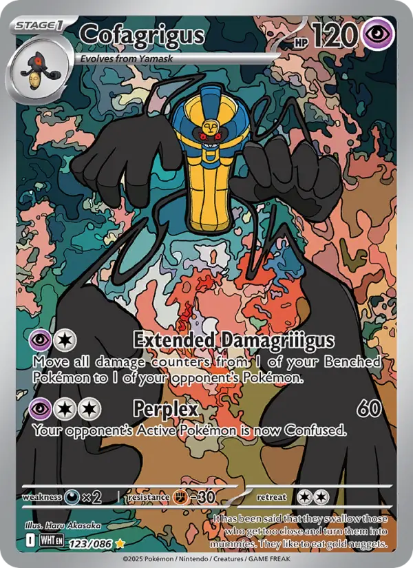 Cofagrigus Illustration rare Pokemon card #123 from White Flare