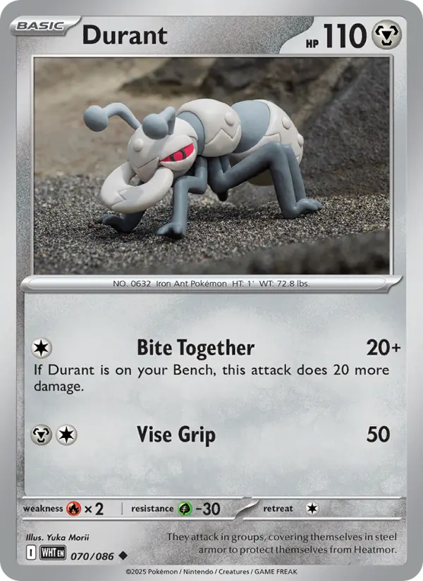 Durant Uncommon Pokemon card #070 from White Flare