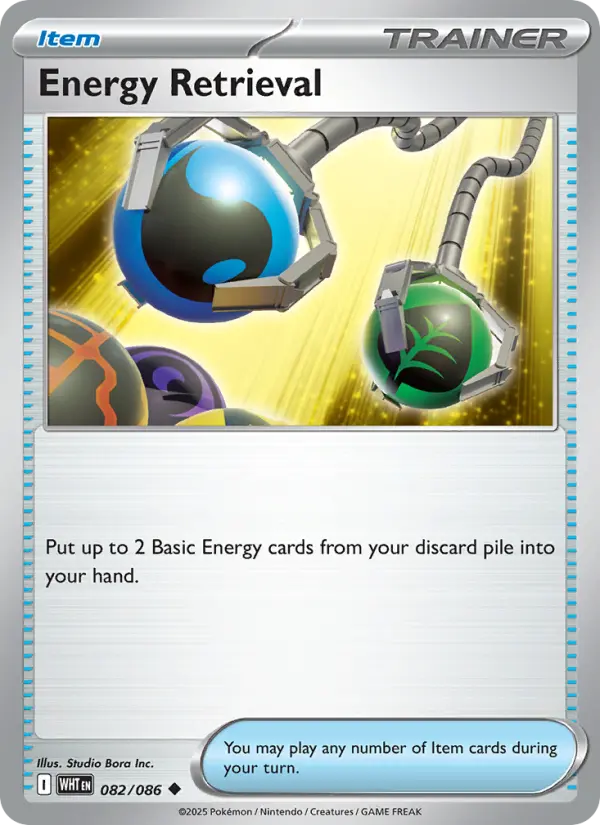 Energy Retrieval Uncommon Pokemon card #082 from White Flare