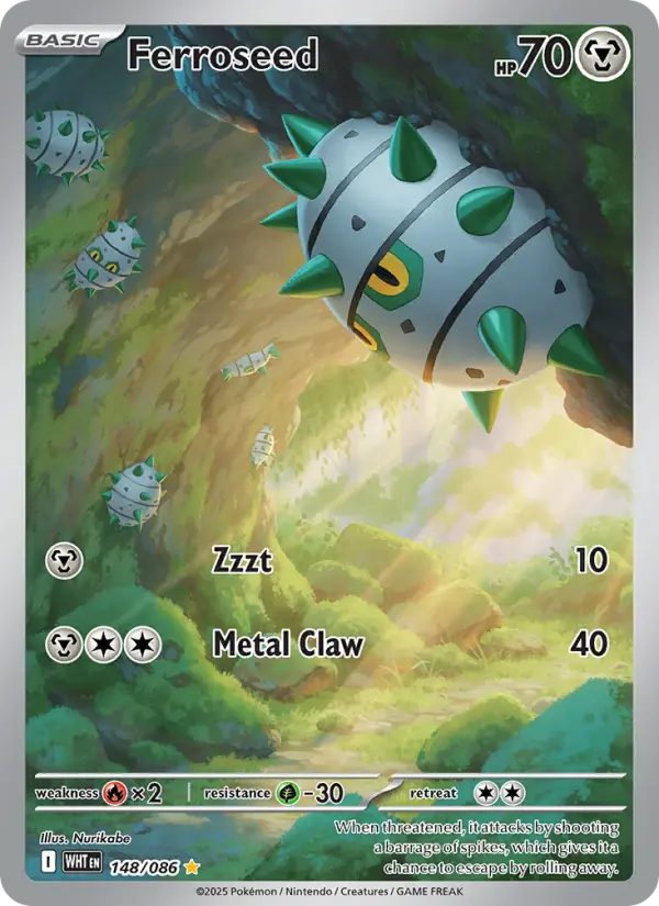 Ferroseed Illustration rare Pokemon card #148 from White Flare