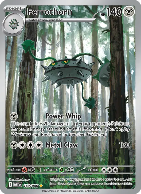 Ferrothorn Illustration rare Pokemon card #149 from White Flare