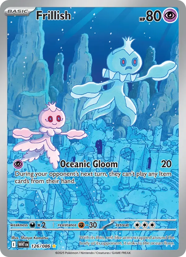 Frillish Illustration rare Pokemon card #126 from White Flare