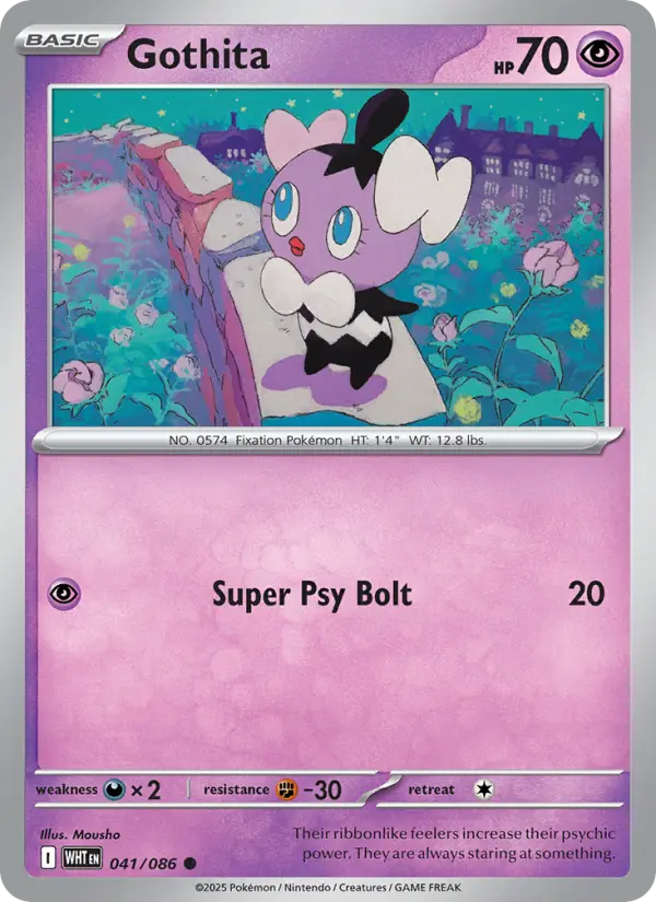 Gothita Common Pokemon card #041 from White Flare