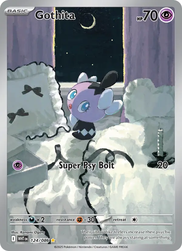 Gothita Illustration rare Pokemon card #124 from White Flare