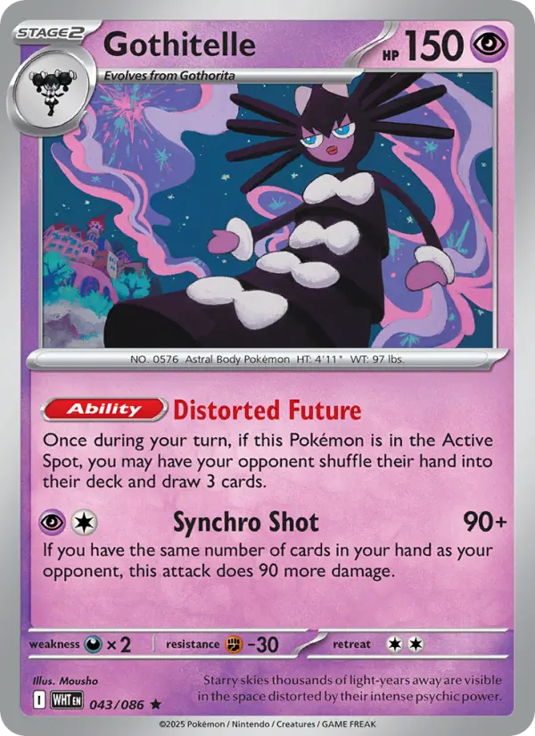 Gothitelle Rare Pokemon card #043 from White Flare