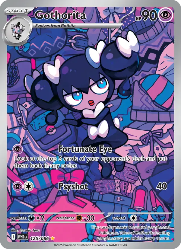 Gothorita Illustration rare Pokemon card #125 from White Flare