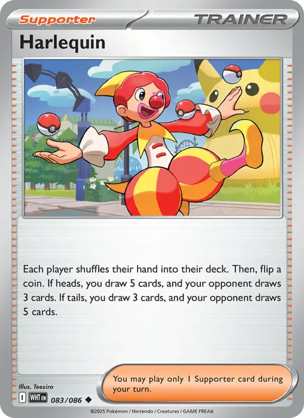 Harlequin Uncommon Pokemon card #083 from White Flare