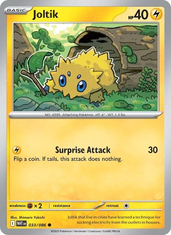 Joltik Common Pokemon card #033 from White Flare