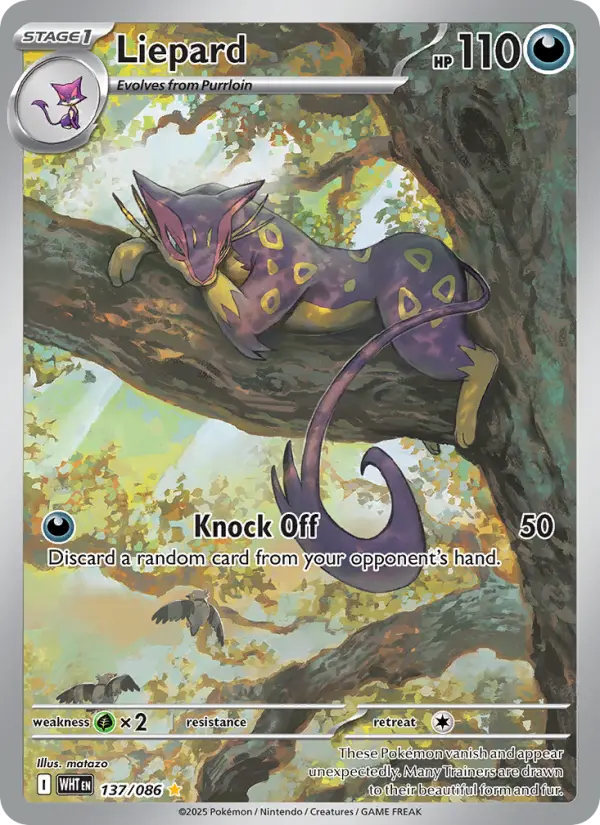 Liepard Illustration rare Pokemon card #137 from White Flare