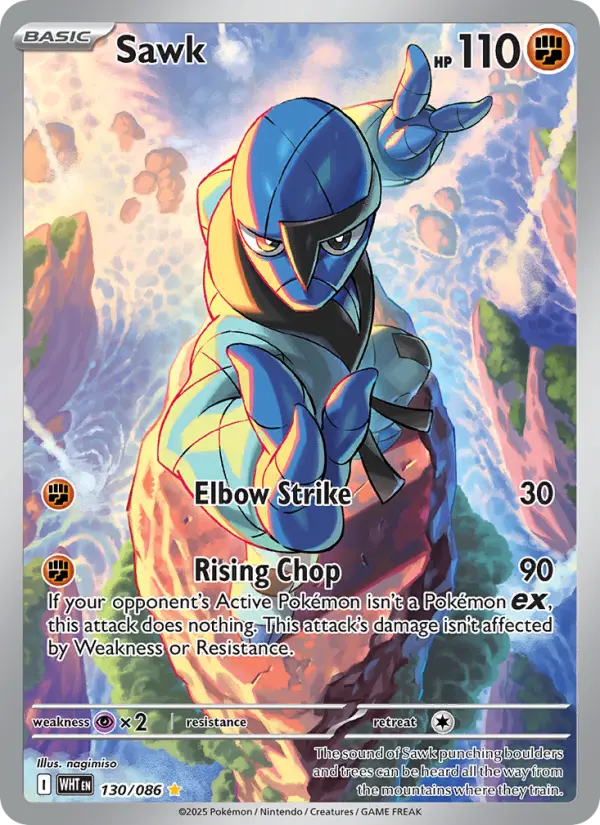 Sawk Illustration rare Pokemon card #130 from White Flare