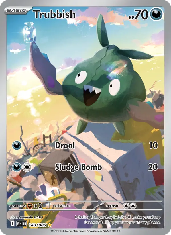 Trubbish Illustration rare Pokemon card #140 from White Flare
