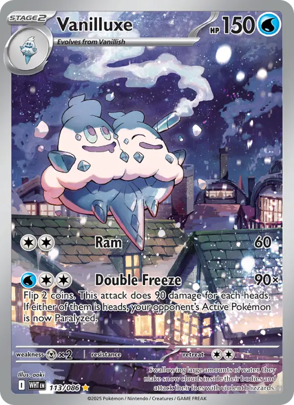 Vanilluxe Illustration rare Pokemon card #113 from White Flare