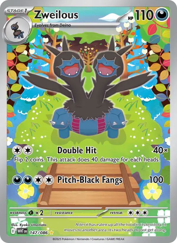 Zweilous Illustration rare Pokemon card #147 from White Flare