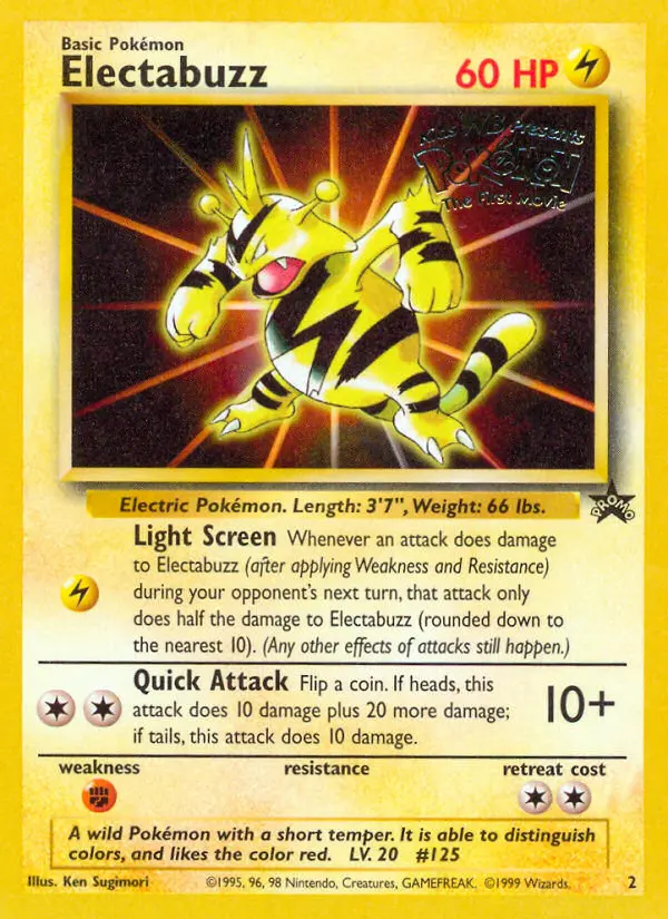 Electabuzz Common Pokemon card #2 from Wizards Black Star Promos