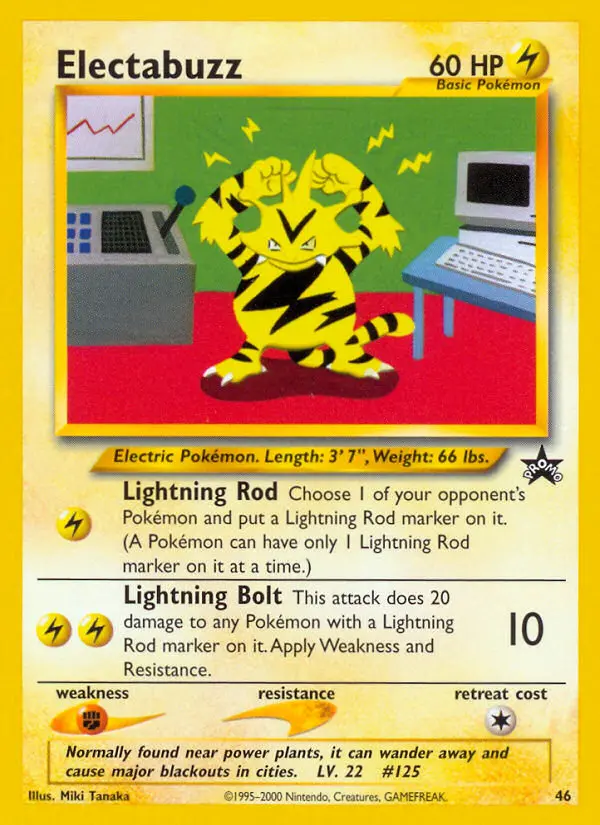 Electabuzz Common Pokemon card #46 from Wizards Black Star Promos