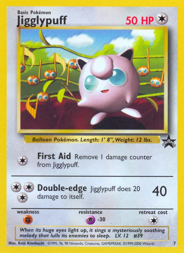 Jigglypuff Common Pokemon card #7 from Wizards Black Star Promos