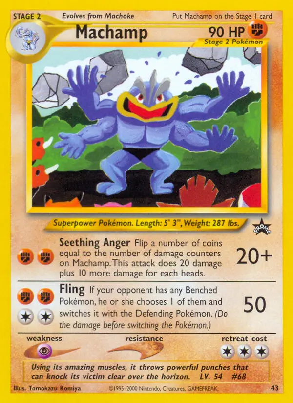 Machamp Common Pokemon card #43 from Wizards Black Star Promos
