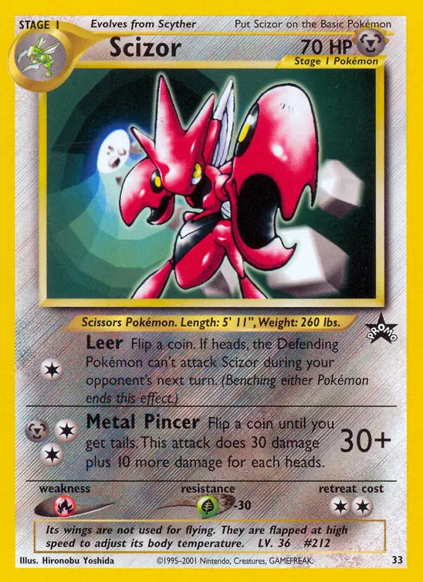 Scizor Common Pokemon card #33 from Wizards Black Star Promos