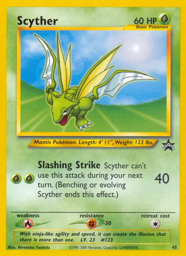 Scyther Common Pokemon card #45 from Wizards Black Star Promos