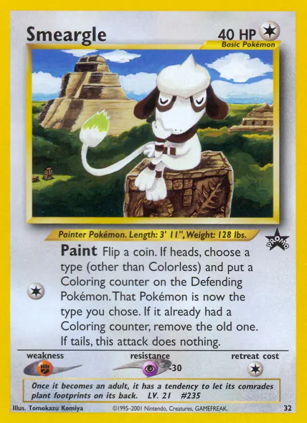 Smeargle Common Pokemon card #32 from Wizards Black Star Promos