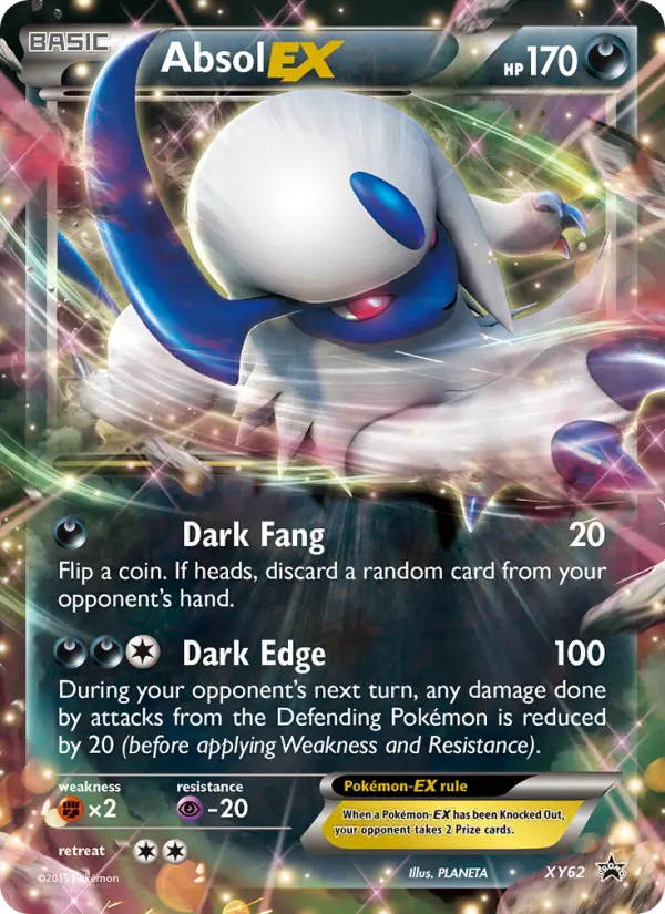 Absol EX None Pokemon card #XY62 from XY Black Star Promos