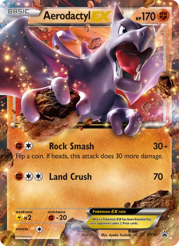 Aerodactyl EX None Pokemon card #XY97 from XY Black Star Promos