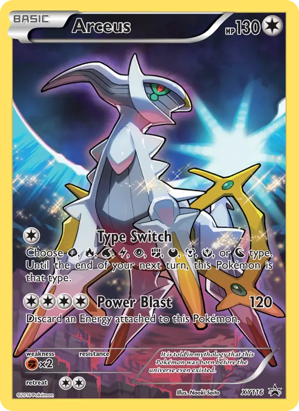 Arceus None Pokemon card #XY116 from XY Black Star Promos