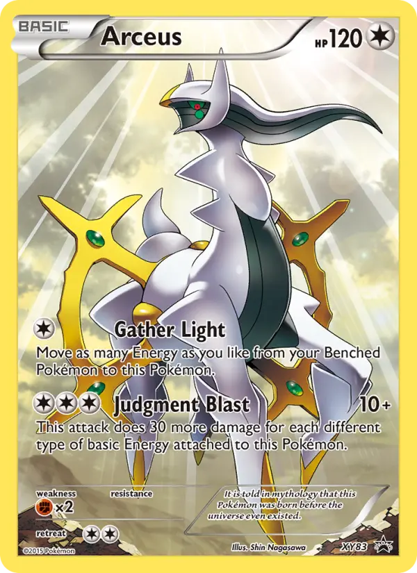 Arceus None Pokemon card #XY83 from XY Black Star Promos