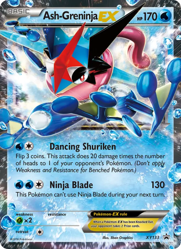 Ash Greninja EX None Pokemon card #XY133 from XY Black Star Promos