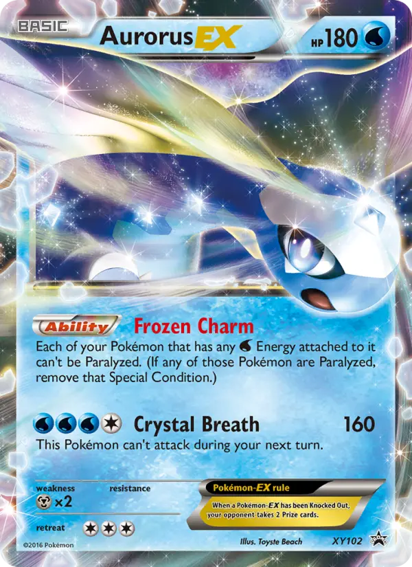 Aurorus EX None Pokemon card #XY102 from XY Black Star Promos