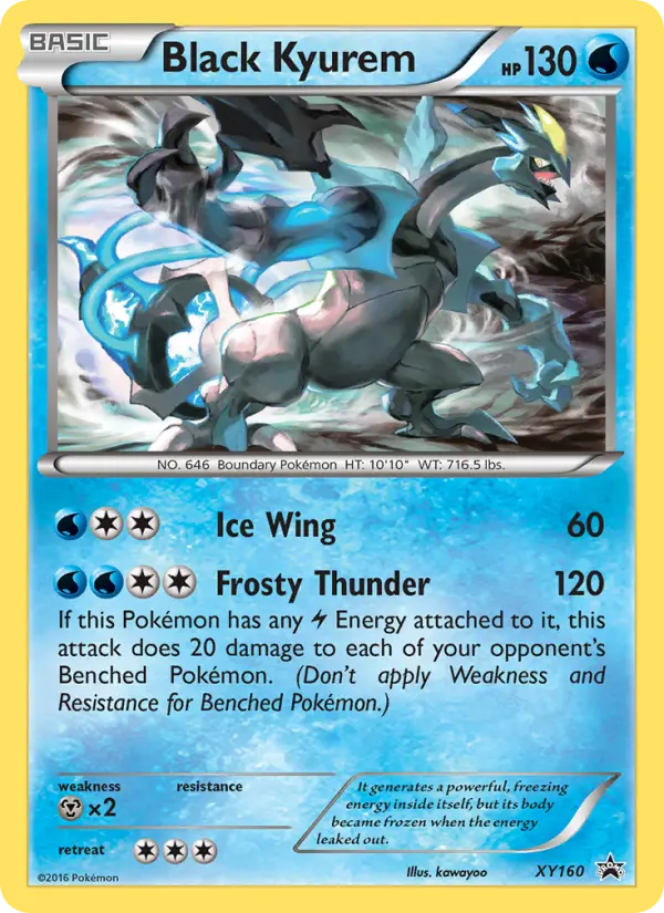 Black Kyurem Rare Pokemon card #XY160 from XY Black Star Promos