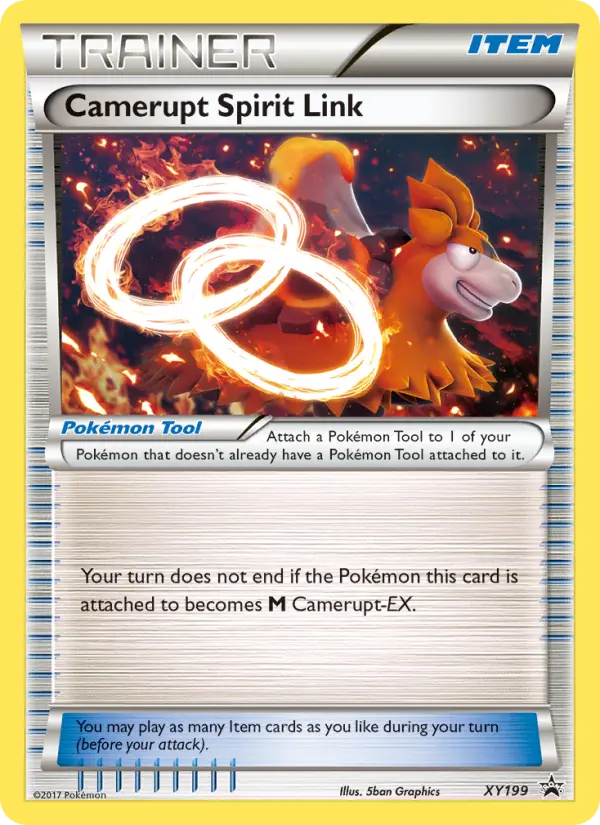 Camerupt Spirit Link Common Pokemon card #XY199 from XY Black Star Promos