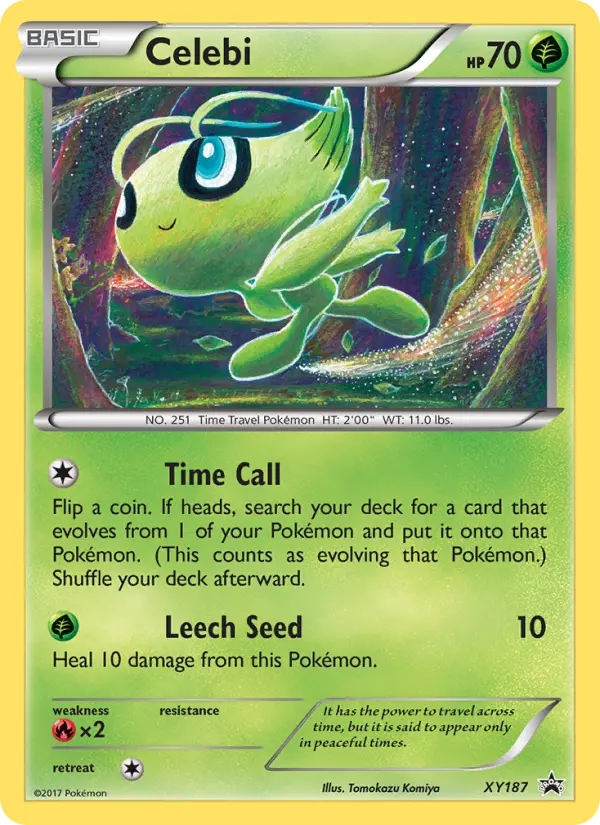 Celebi Common Pokemon card #XY187 from XY Black Star Promos